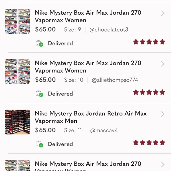 Nike Mystery Box Jordan Retro Air Max Vapormax Men - Picture 9 of 10